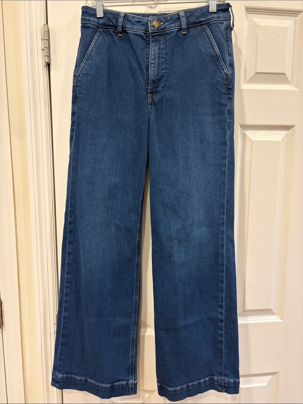 J. Crew Relaxed Wide-Leg Jeans in Deep Blue